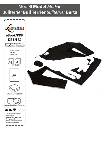 Luanimals Kinder Pullover digitales Ebook für Modell Bullterrier Berta
