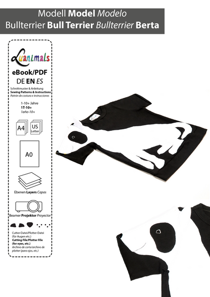 Ebook mit digitalem Schnittmuster und Nähanleitung für Hunde T-Shirt von Luanimals