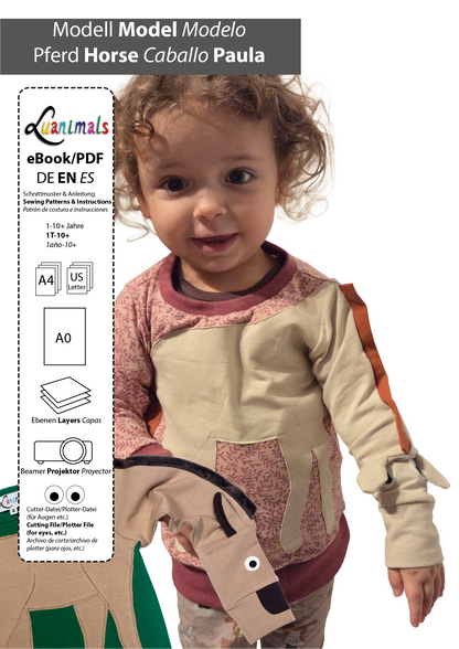 Ebook als PDF digitaler Download für Kinder Pullover Pferd Paula von Luanimals