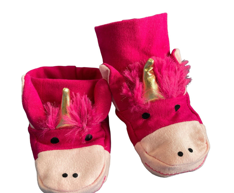 Baby Schühchen Einhorn Elon in rosa und pink von Luanimals