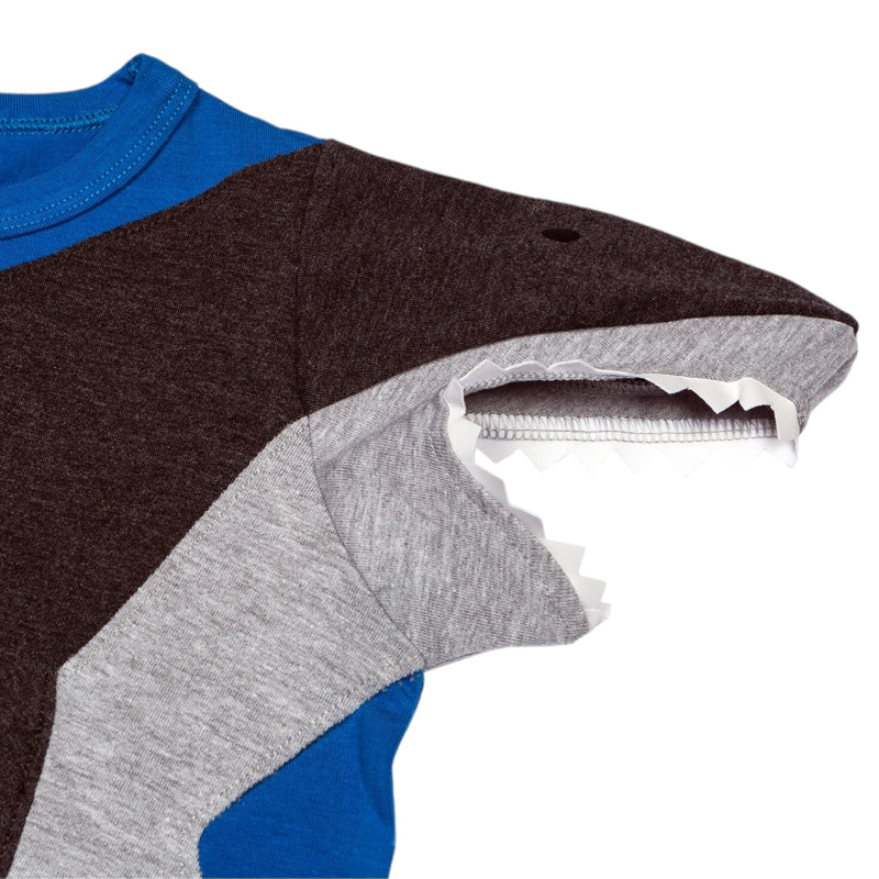 Luanimals Hai T-Shirt Detailaufnahme von Ärmel Hai Henry 